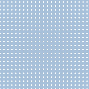 Dots in calming colors - white on  sky blue