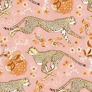 Cheetah Chintz - pink and orange 