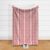Large Scale - Red-Pink Ombre - Loopy Stripes with Hybrid Paisley or Figure 8 Loops