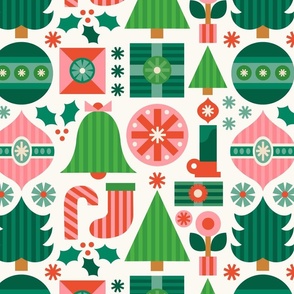Merry & Bright Christmas| Cream | Medium