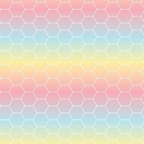 Pastel Gradient Hexagons