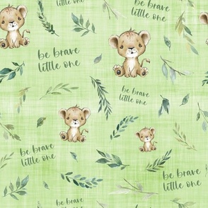 be brave lion green linen