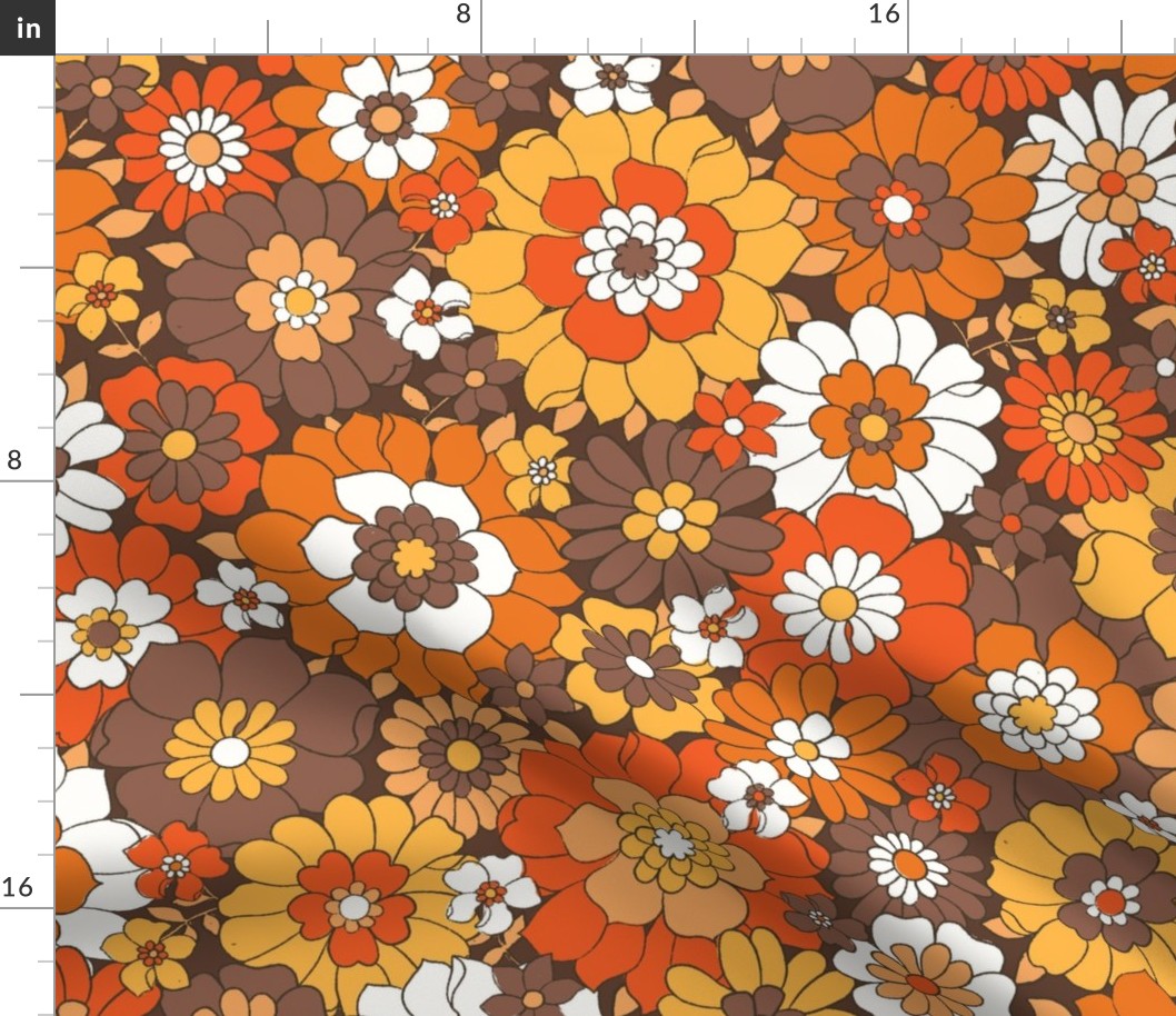 Avery Retro Floral Fall - extra large scale
