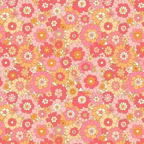 Avery Retro Floral Pink - large scale