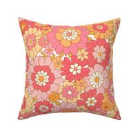 Avery Retro Floral Pink - extra large scale