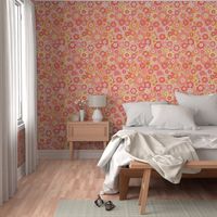 Avery Retro Floral Pink - extra large scale