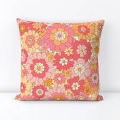 Avery Retro Floral Pink - extra large scale