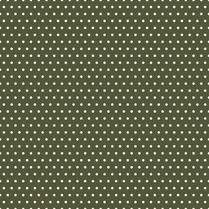 Polka Dot Olive Green 6x6