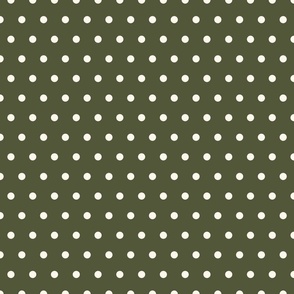 Polka Dot Olive Green 12x12