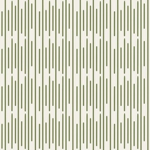 Stagger Stripes | Olive on Cream