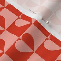 Valentines Checkerboard Hearts Pattern
