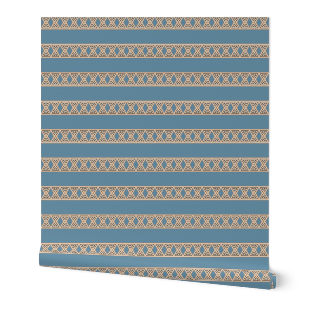 Blue with Wheat Color Frieze Stripe © Gingezel™ 2012