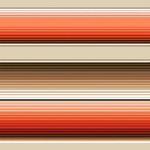 Wallpaper Scale Navajo White, Burnt Orange and Brown Southwest Serape Blanket Stripes