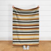 Wallpaper Scale Navajo White, Gray, Black and Amber Brown Southwest Serape Blanket Stripes