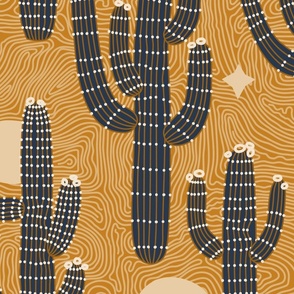 Blooming Saguaro Forest - large