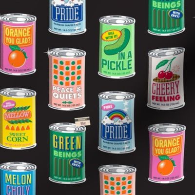 Canned Mood (Black) || punny canned food