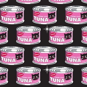 Hot Tuna (Black) || black cats on tuna cans