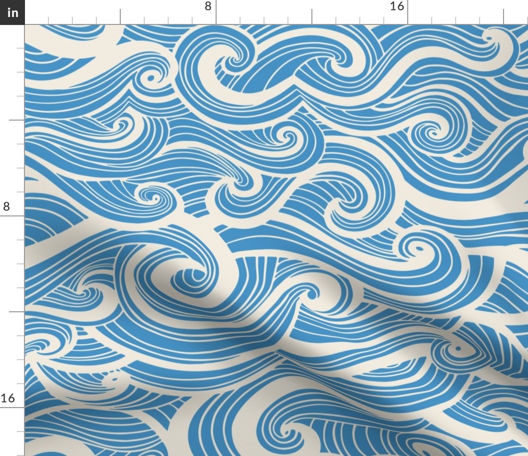 Ocean Waves Cerulean SM