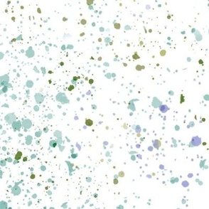 Green and blue paint spatter
