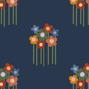 Daisy Blooms | Navy