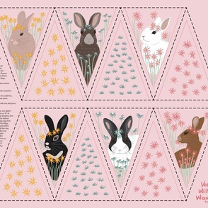Bunny Bunting on Cotton Candy