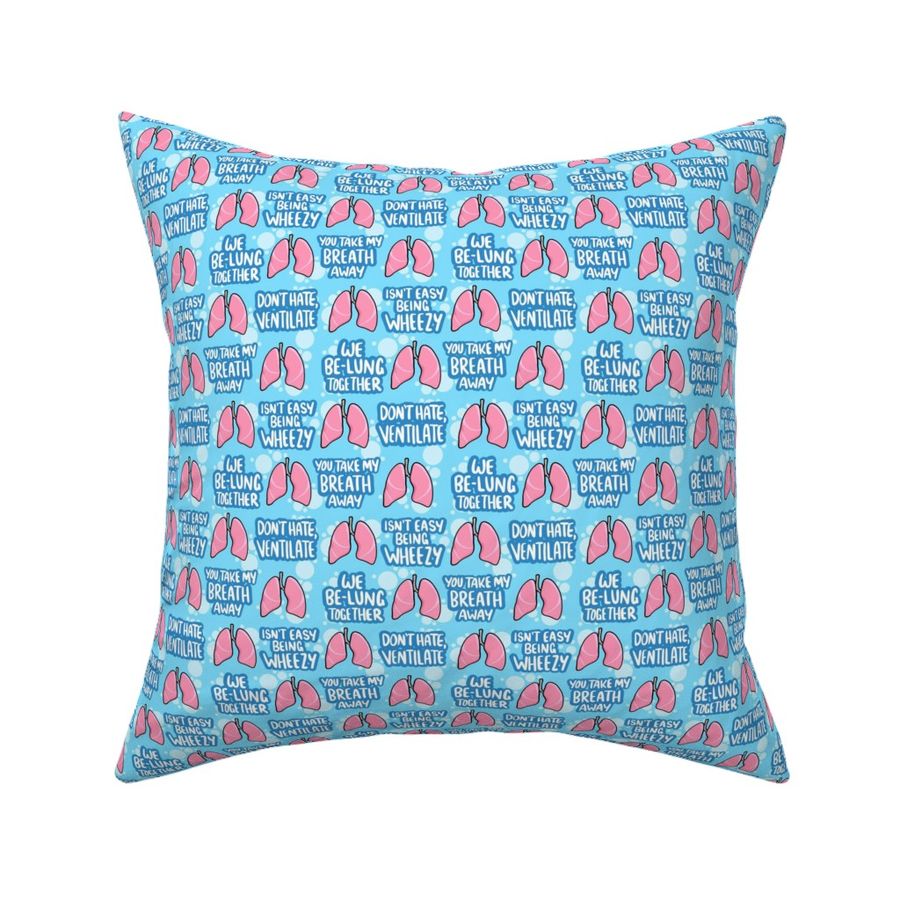 Lungs Pun Fun Fabric | Spoonflower