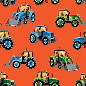 Colorful tractors