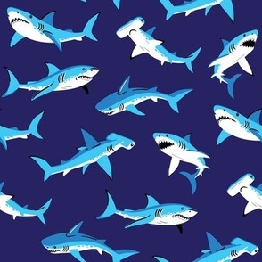 Colorful cool shark pattern