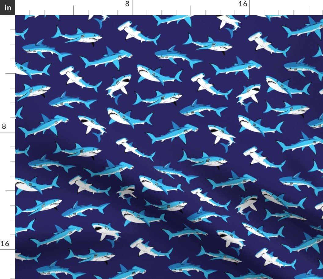 Colorful cool shark pattern