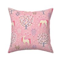 Unicorns in Cotton Candy Pink with Blossoms