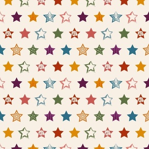 Modern Christmas Stars in multicolor