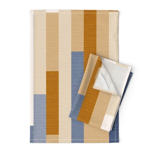 Retro Colour Blocked Cosy Lines 2L Ochre