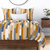 Retro Colour Blocked Cosy Lines 2L Ochre