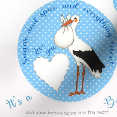 It's a boy! Embroidery template