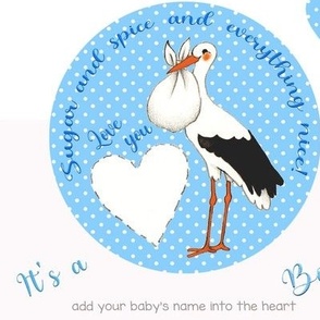 It's a boy! Embroidery template