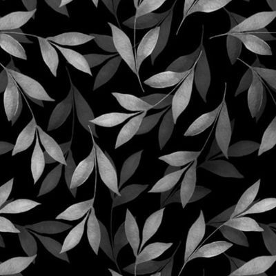 Foliage. Black and white