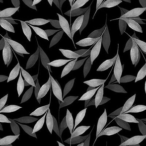 Foliage. Black and white