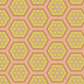 Hexagons of J - Rose Yellow