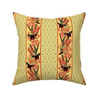 ORCHID AND LILY STRIPE - TERRACE GARDEN COLLECTION (MAIZE)