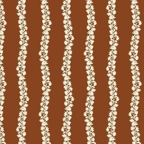 Wary Stripe in Rust and Off White