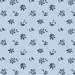 cozy little floral fog navy