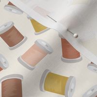 sewing thread - thread spools - neutrals on cream - LAD21