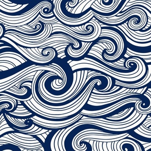 Ocean Waves Indigo SM