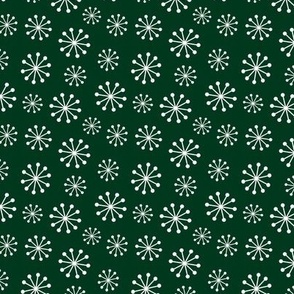 Snowflakes On Green