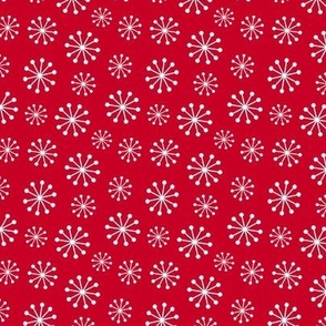 Snowflakes On Red