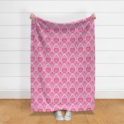 Pink and White Ikat