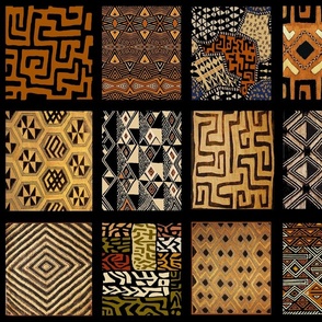 African Tribal Textiles Patchwork  - Design 12301428