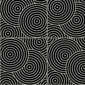 art deco circles gray