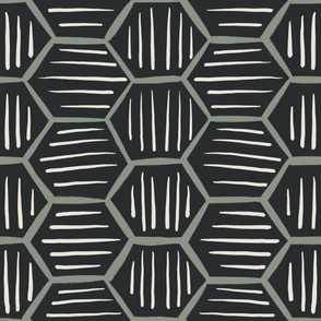 black hex, modern wallpaper, hexagons