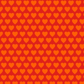 Orange Hearts Small